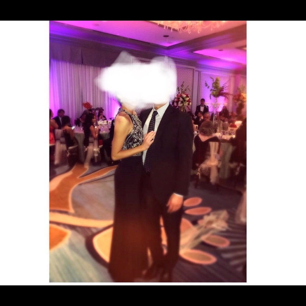 Black formal floor length dress